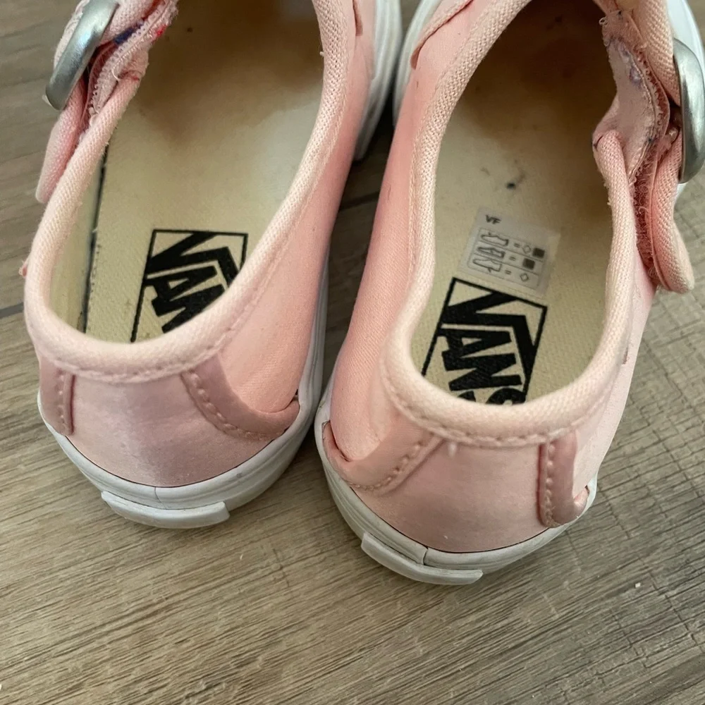 Vans Toddler Mary Jane Sneakers in Pink and White - Picture 5 of 11